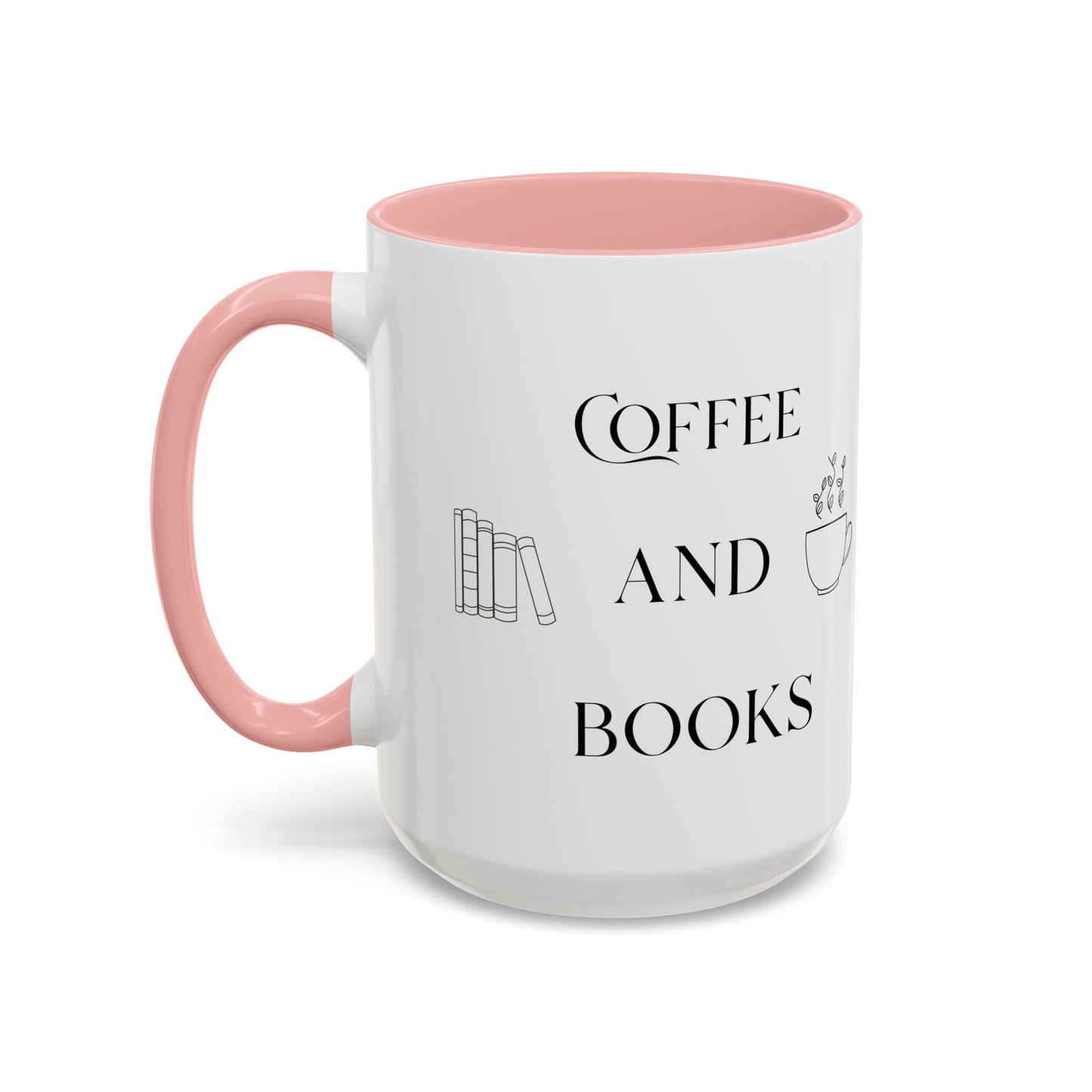 Cute Cozy Coffee & Books Accent Mug — 11/15oz