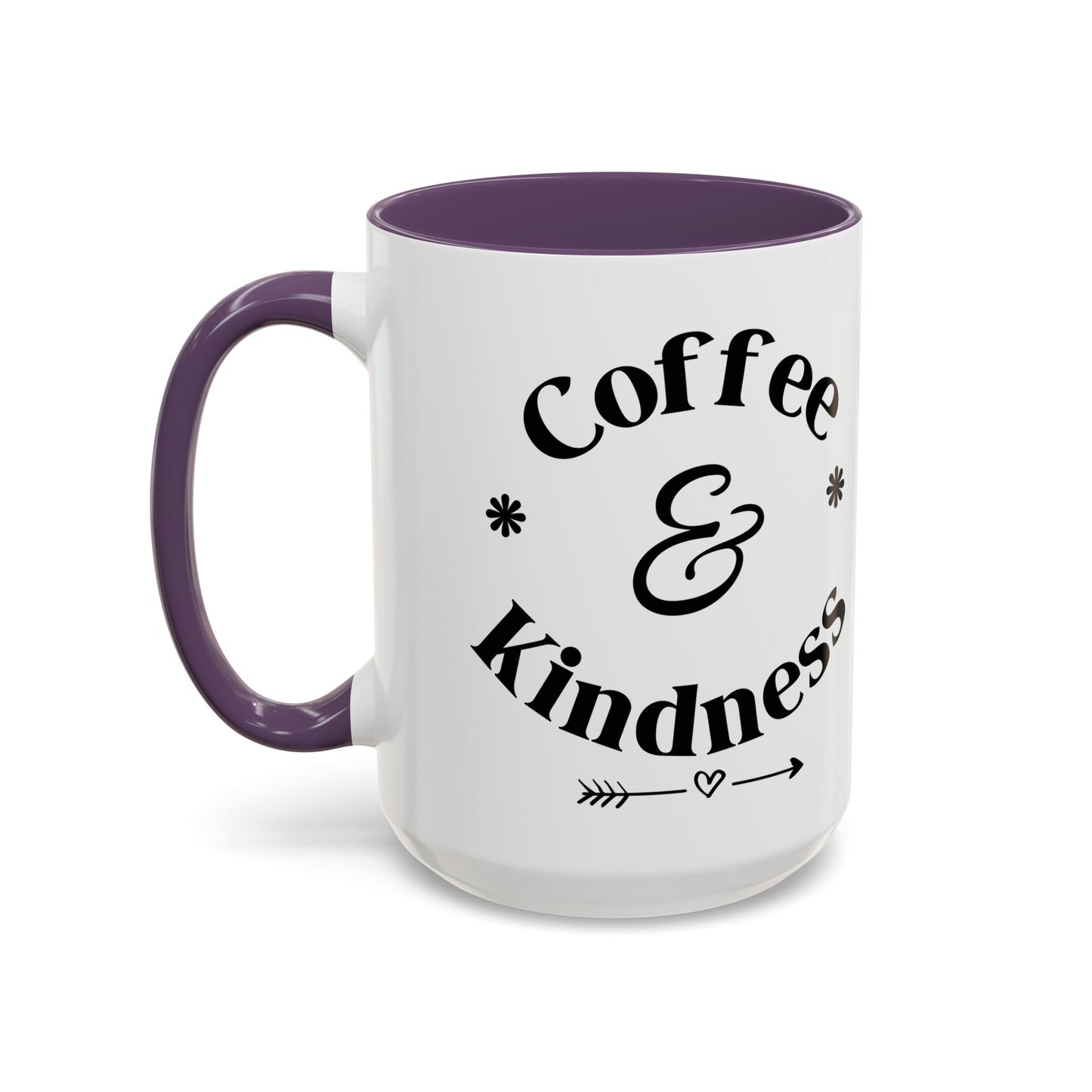 Pink Accent Coffee Mug — Funny Coffee Happiness Quote