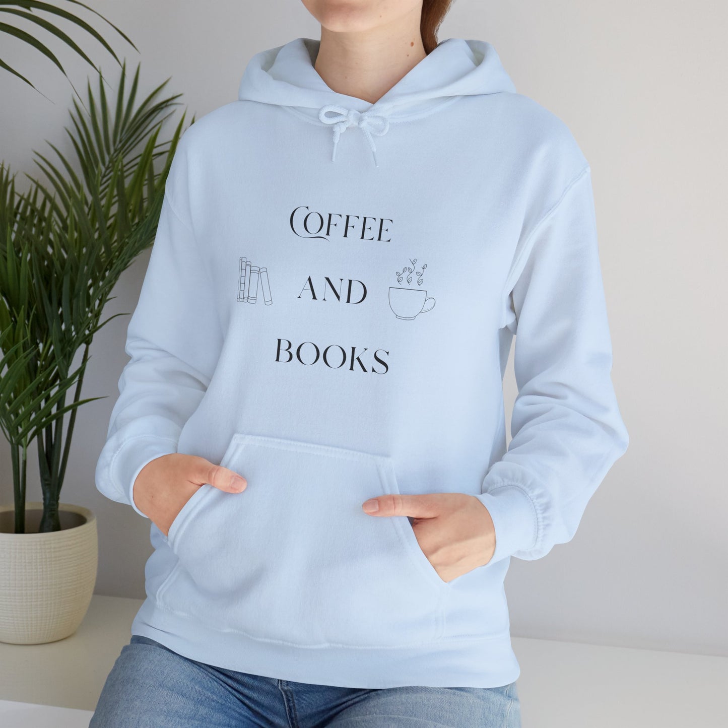 Cozy Coffee Books Hoodie Sweatshirt - Unisex Heavy Blend™