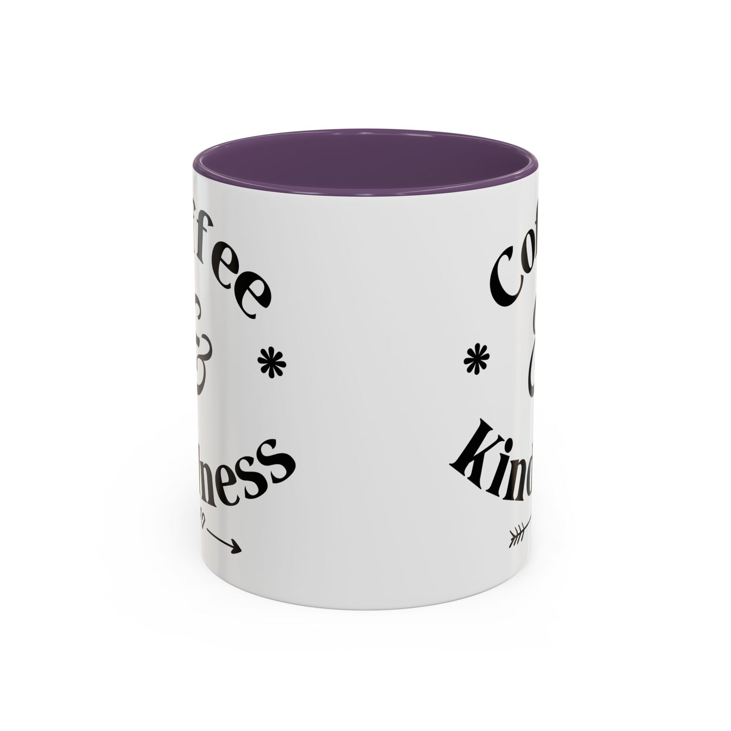 Pink Accent Coffee Mug — Funny Coffee Happiness Quote