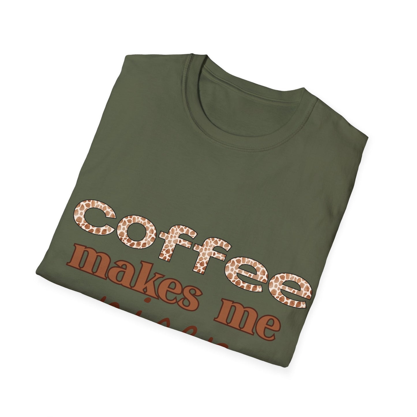 Coffee Makes Me Nicer T-Shirt – Funny Coffee Lover Tee