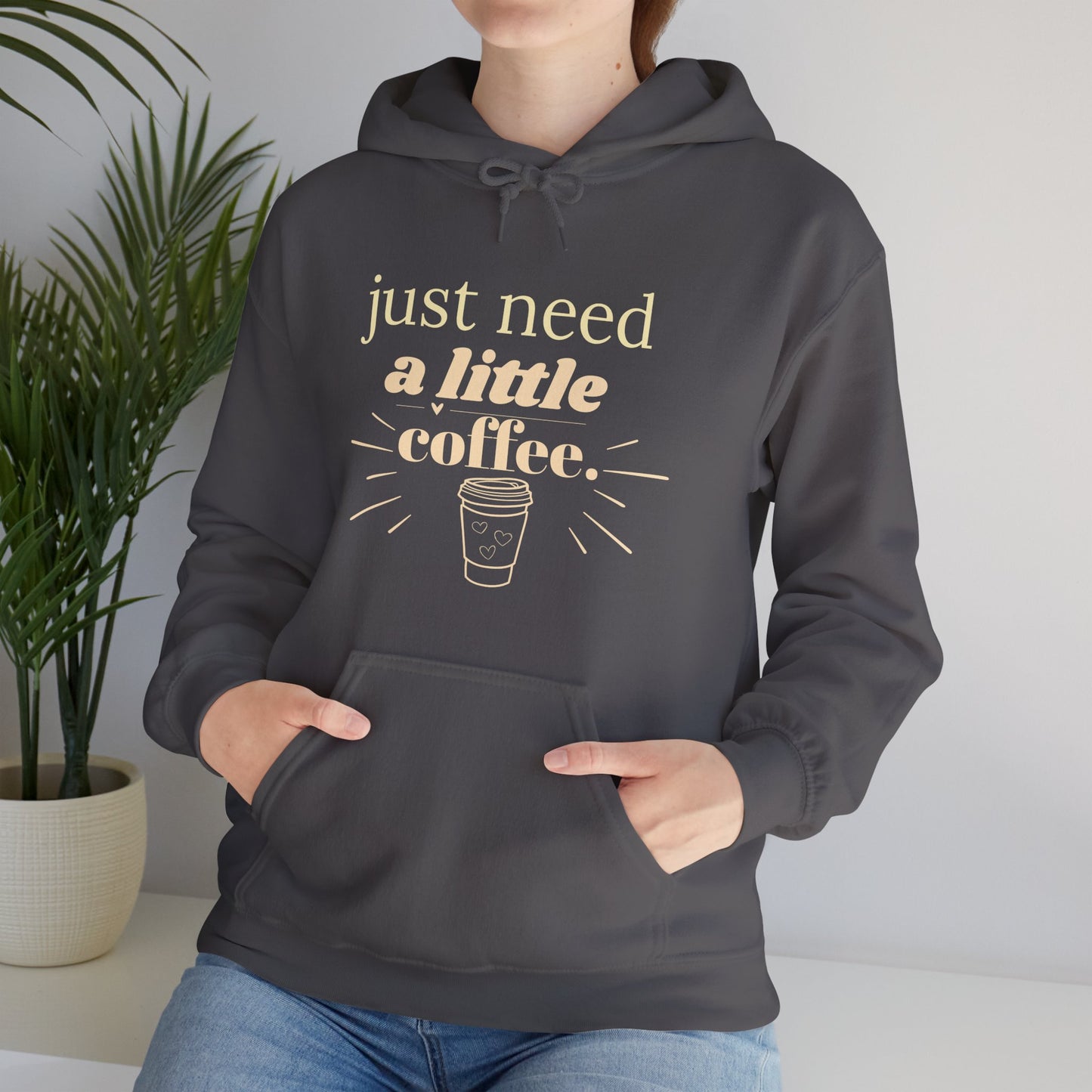 Coffee Lover Hoodie – "Just Need A Little Coffee" Cozy Pullover