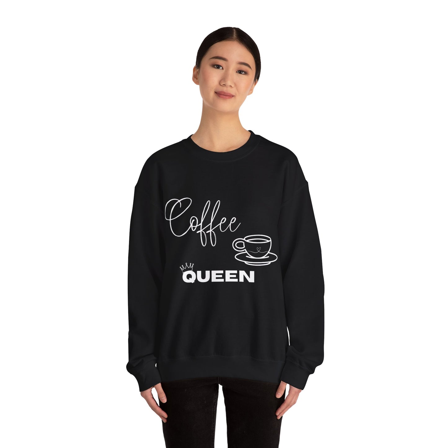 Coffee Queen Sweatshirt — Cozy Crewneck for Coffee Lovers