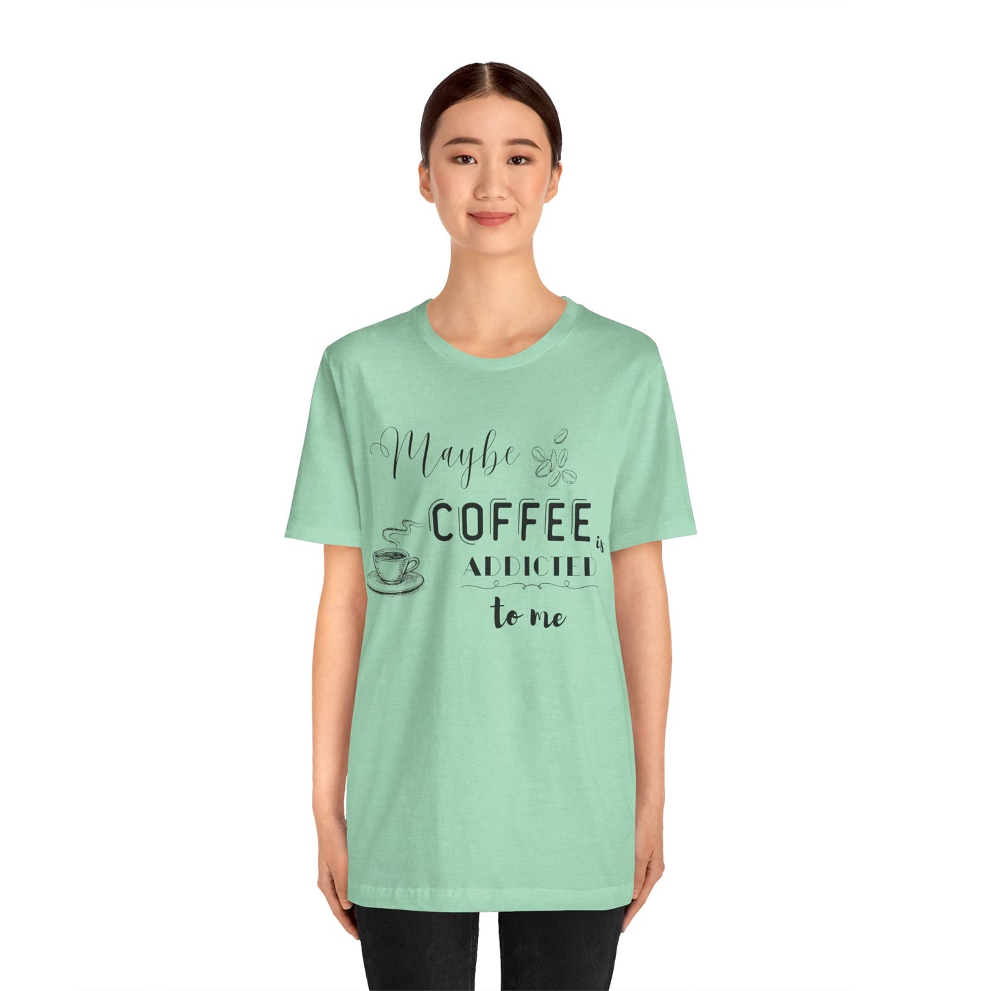 Funny Coffee Addiction T-Shirt — Monochrome Coffee Lover Tee