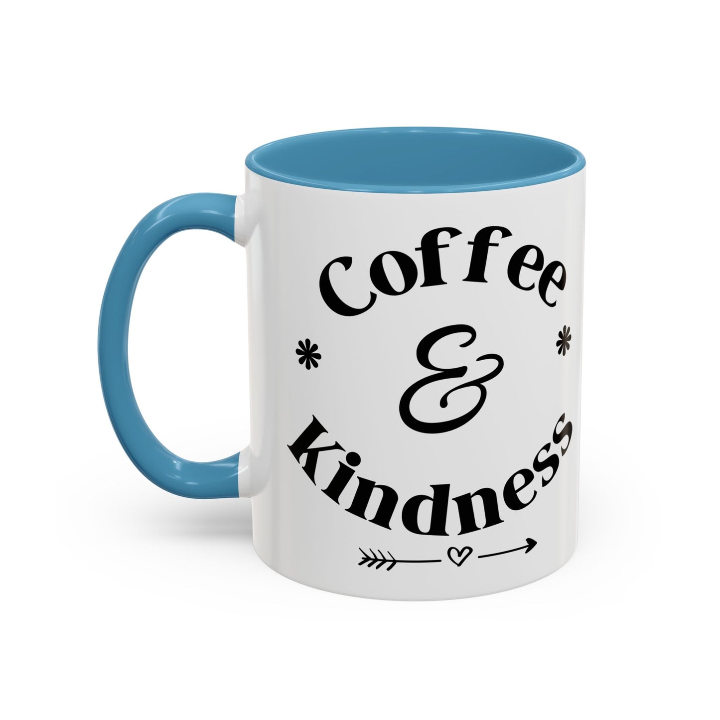 Pink Accent Coffee Mug — Funny Coffee Happiness Quote