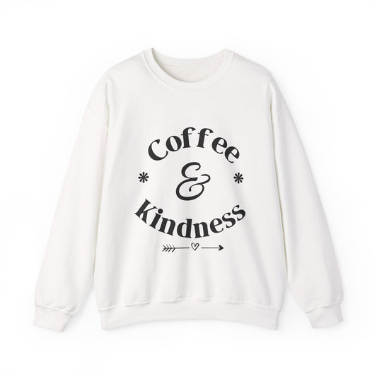 Coffee & Kindness Sweatshirt — Cozy Crewneck for Coffee Lovers