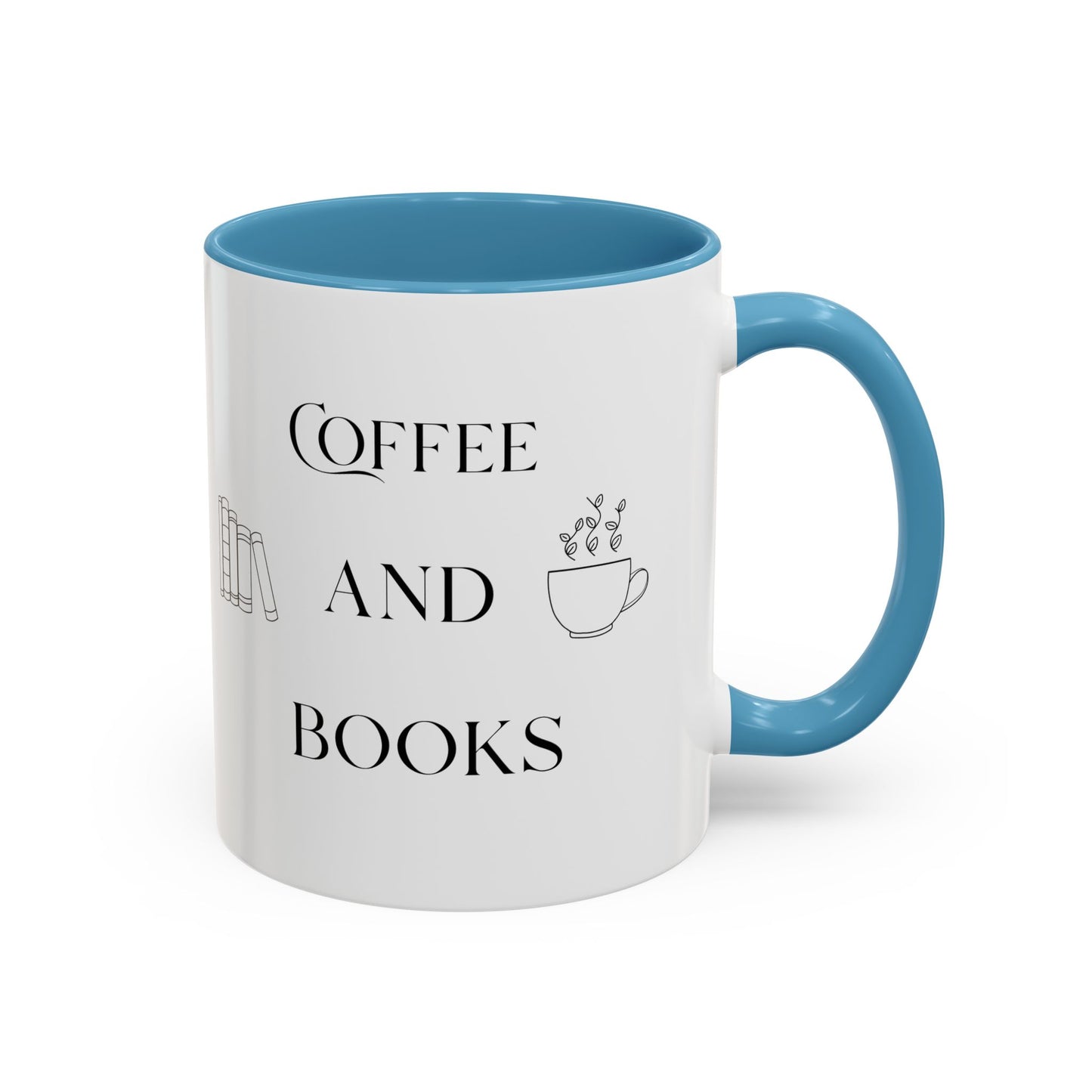 Cute Cozy Coffee & Books Accent Mug — 11/15oz