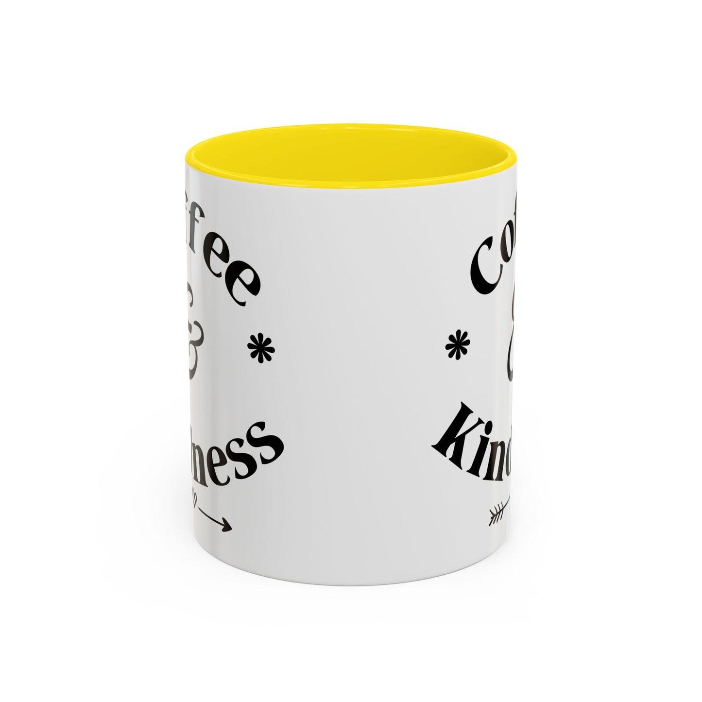 Pink Accent Coffee Mug — Funny Coffee Happiness Quote