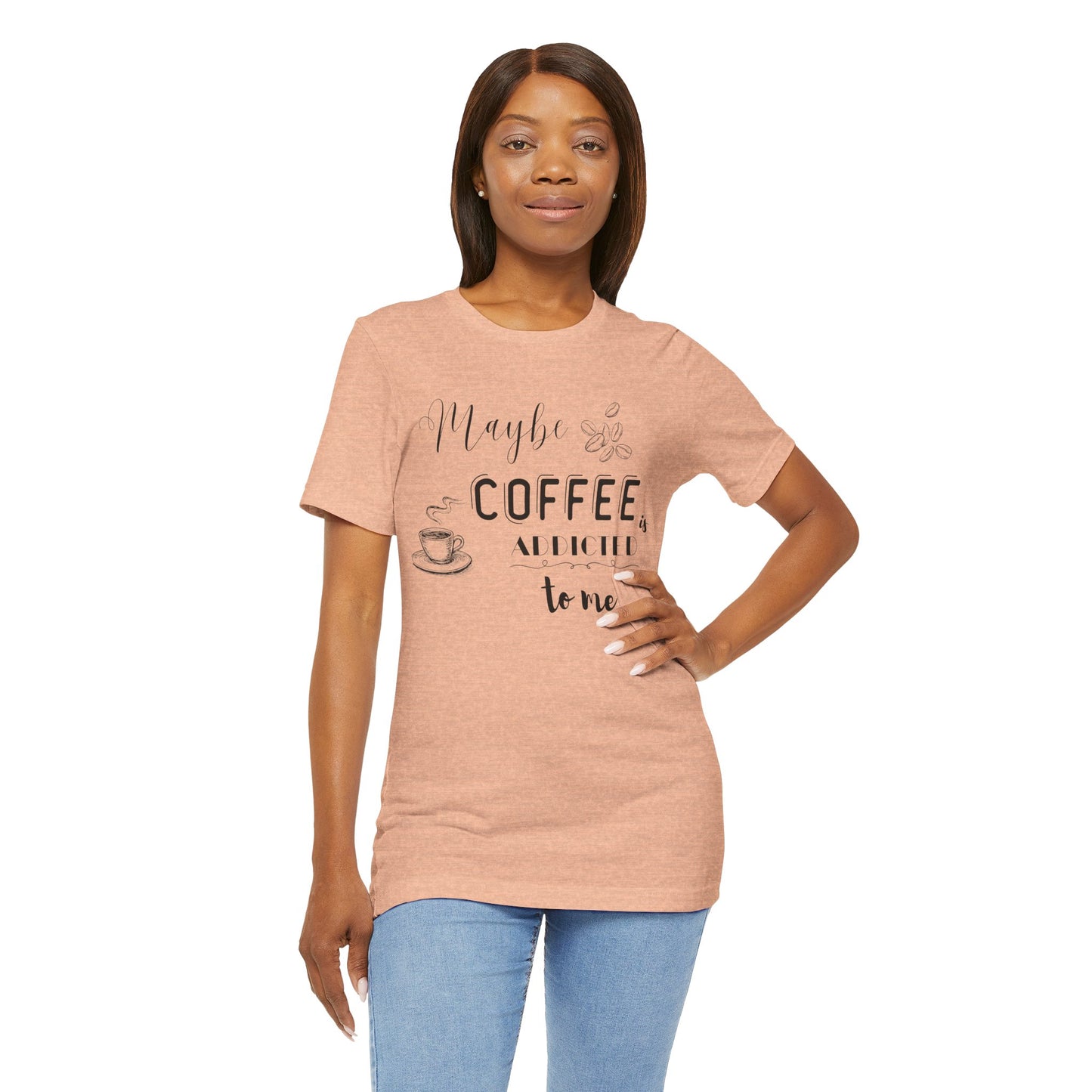 Funny Coffee Addiction T-Shirt — Monochrome Coffee Lover Tee