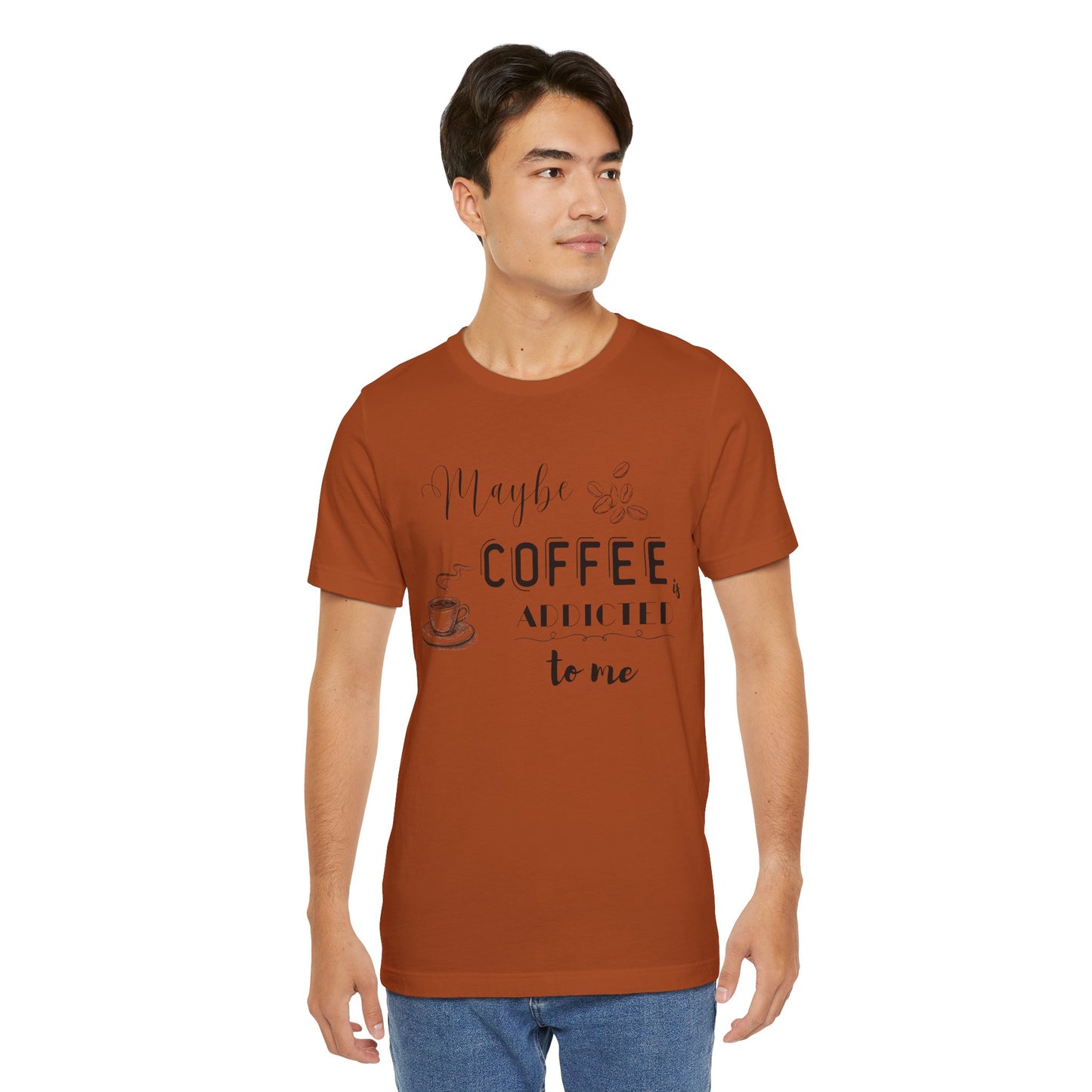 Funny Coffee Addiction T-Shirt — Monochrome Coffee Lover Tee