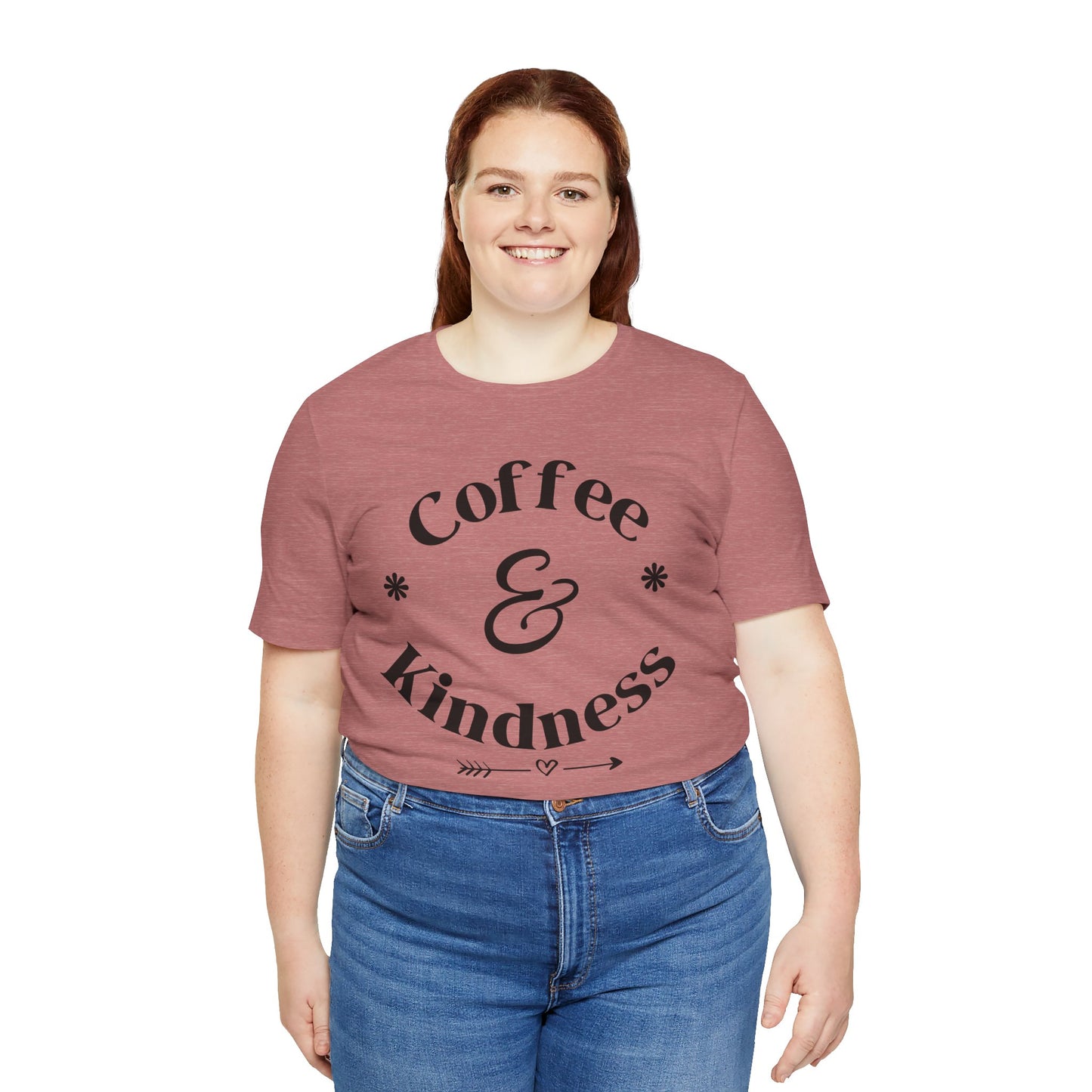 Coffee & Kindness T‑Shirt — Positive Quote Tee for Coffee Lovers