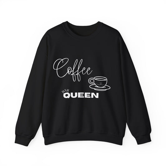 Coffee Queen Sweatshirt — Cozy Crewneck for Coffee Lovers