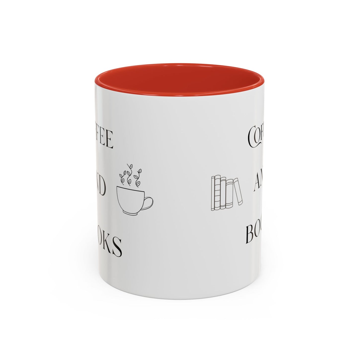 Cute Cozy Coffee & Books Accent Mug — 11/15oz