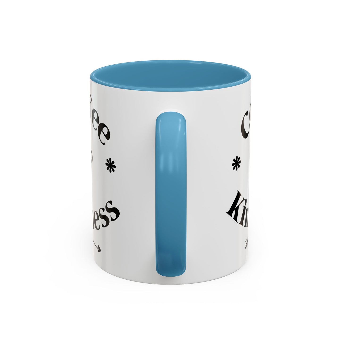 Pink Accent Coffee Mug — Funny Coffee Happiness Quote