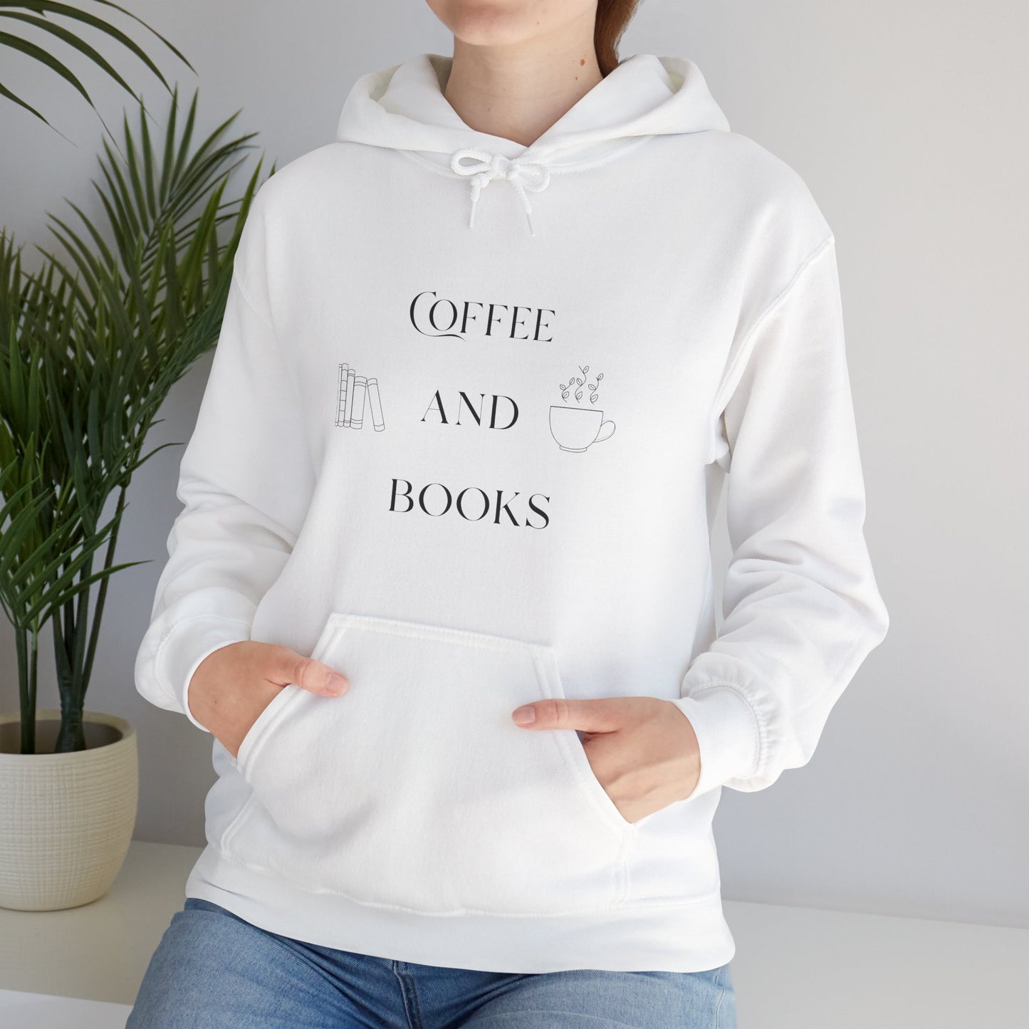 Cozy Coffee Books Hoodie Sweatshirt - Unisex Heavy Blend™