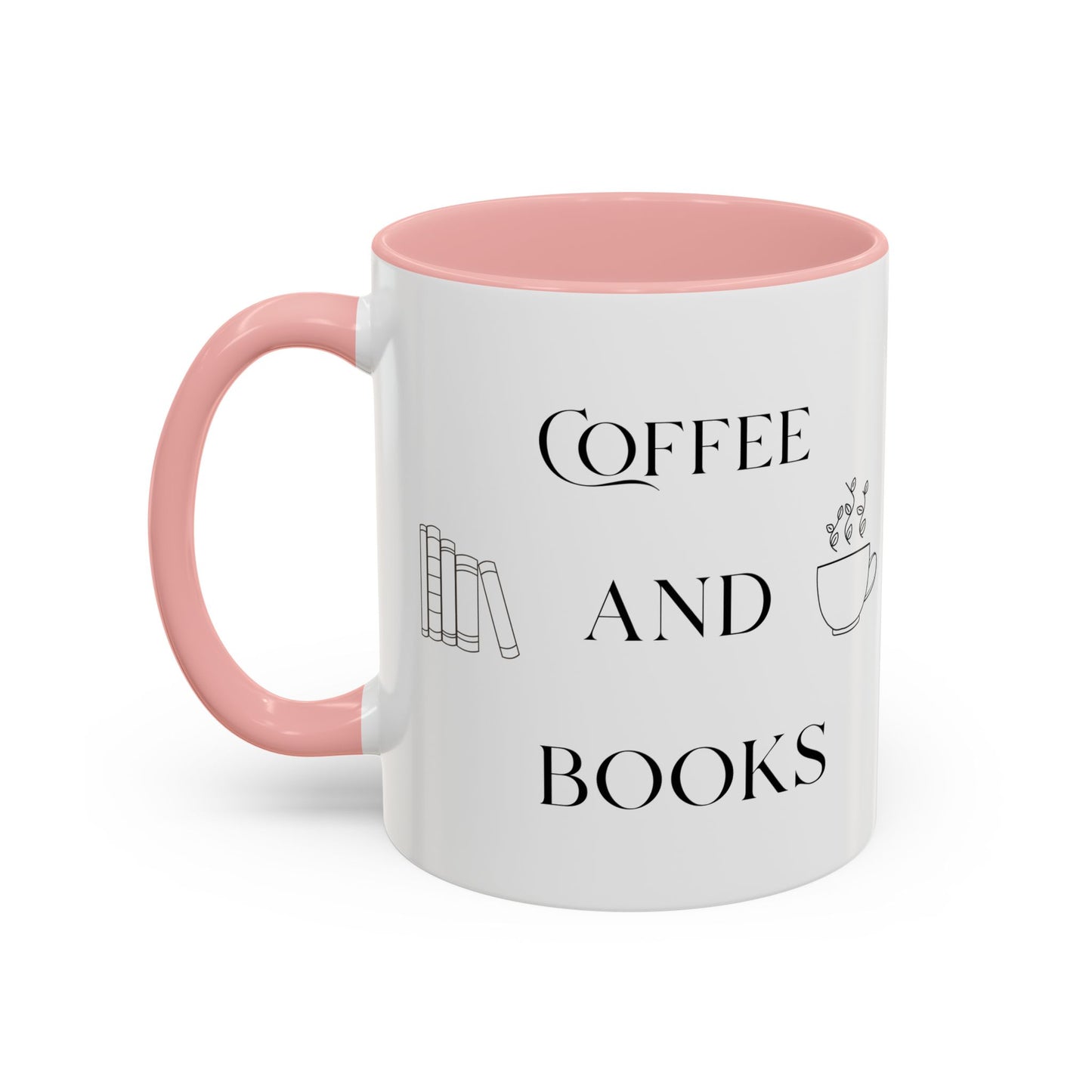 Cute Cozy Coffee & Books Accent Mug — 11/15oz