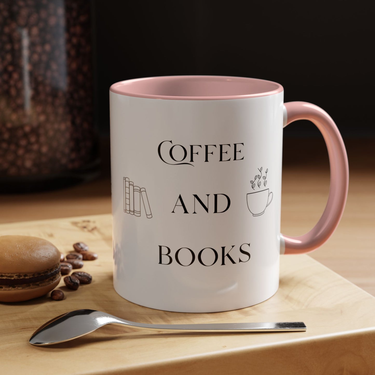 Cute Cozy Coffee & Books Accent Mug — 11/15oz