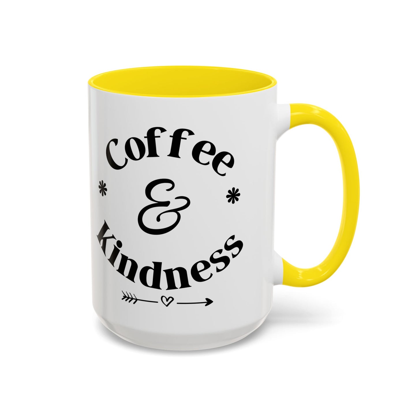 Pink Accent Coffee Mug — Funny Coffee Happiness Quote