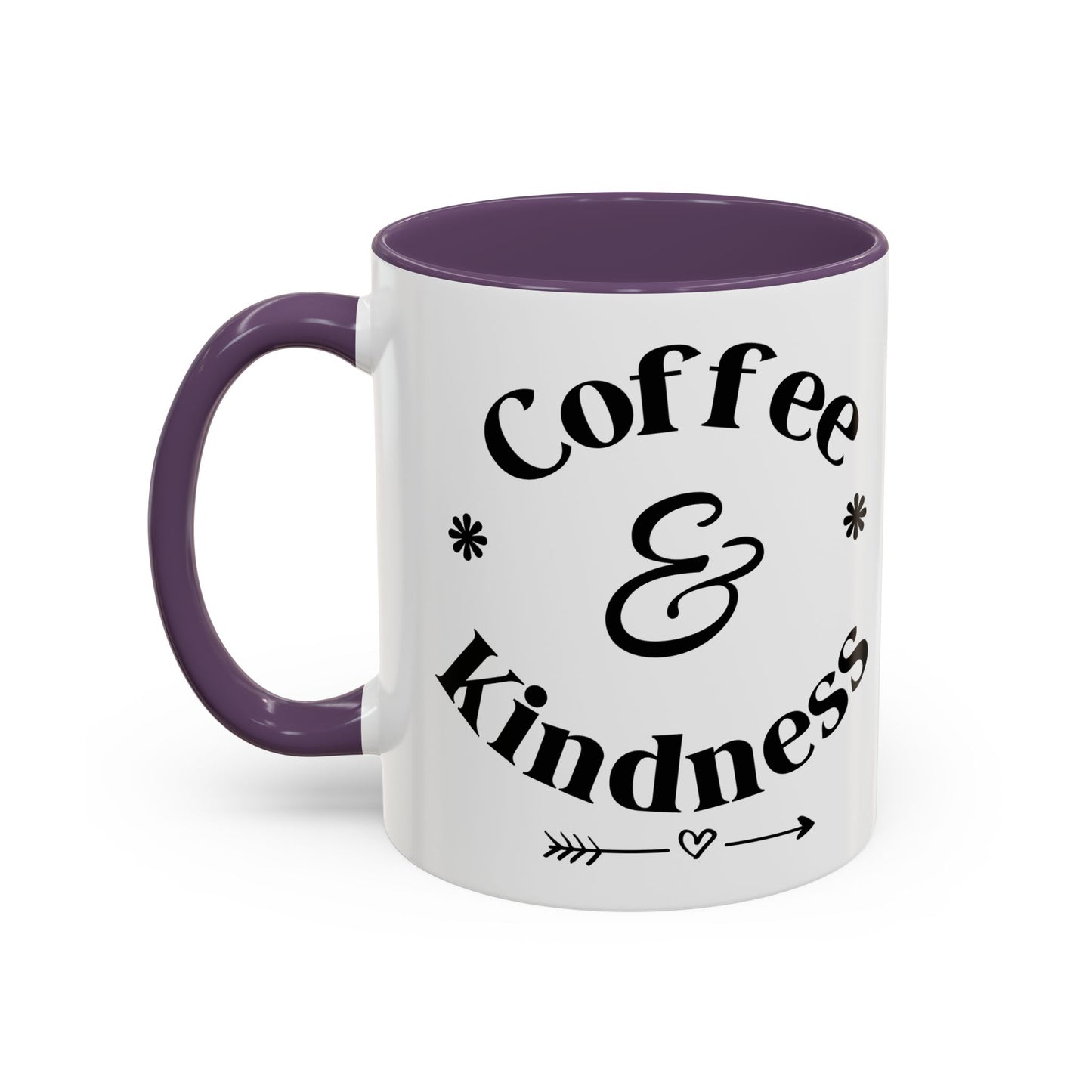Pink Accent Coffee Mug — Funny Coffee Happiness Quote