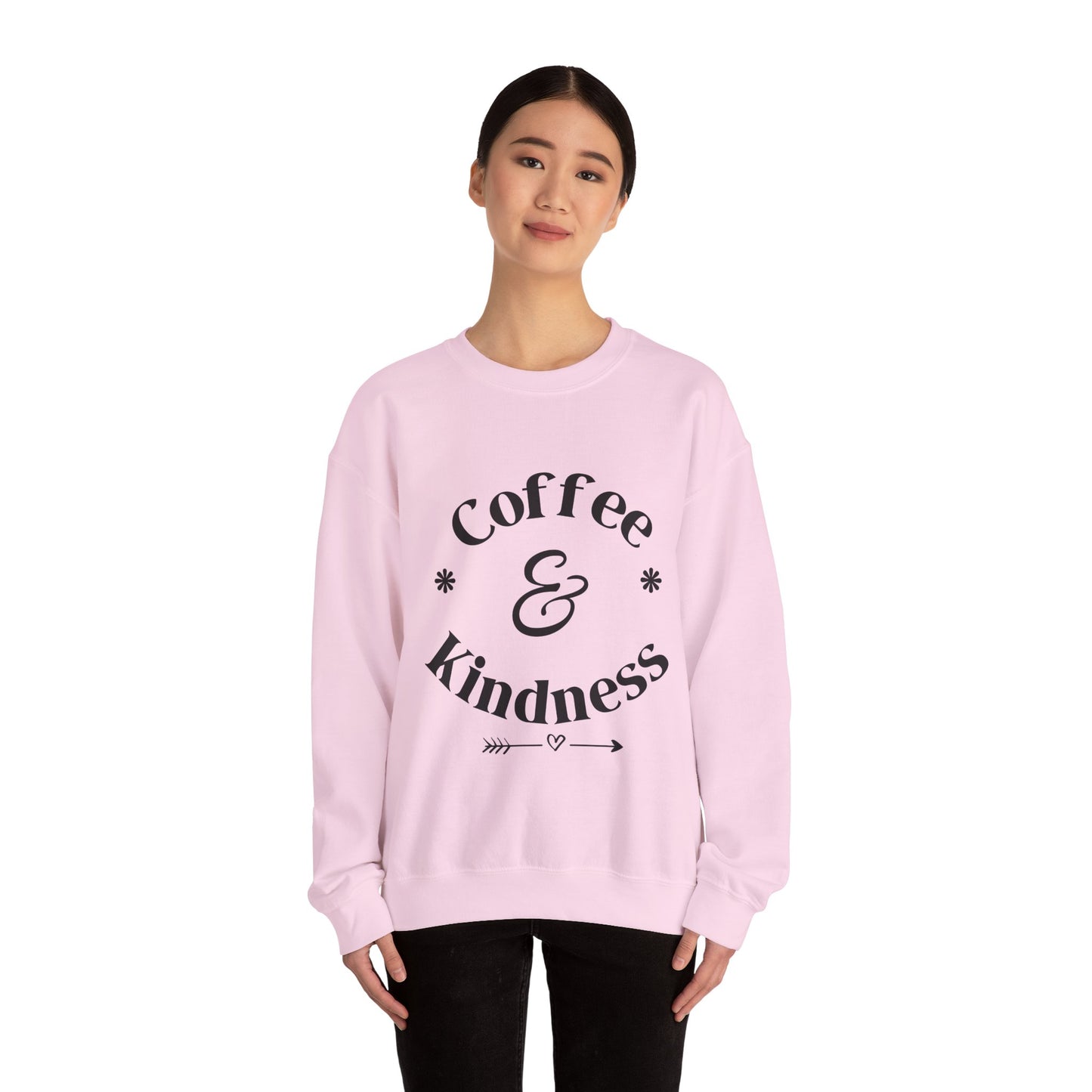 Coffee & Kindness Sweatshirt — Cozy Crewneck for Coffee Lovers