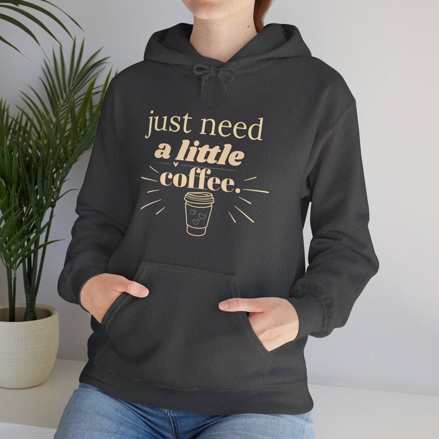 Coffee Lover Hoodie – "Just Need A Little Coffee" Cozy Pullover