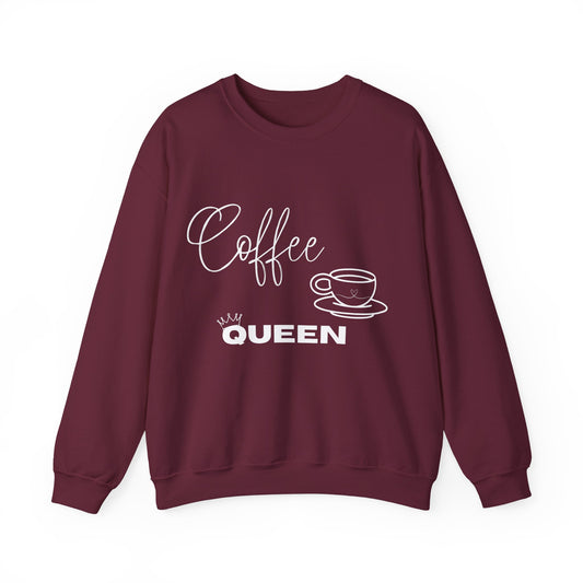 Coffee Queen Sweatshirt — Cozy Crewneck for Coffee Lovers