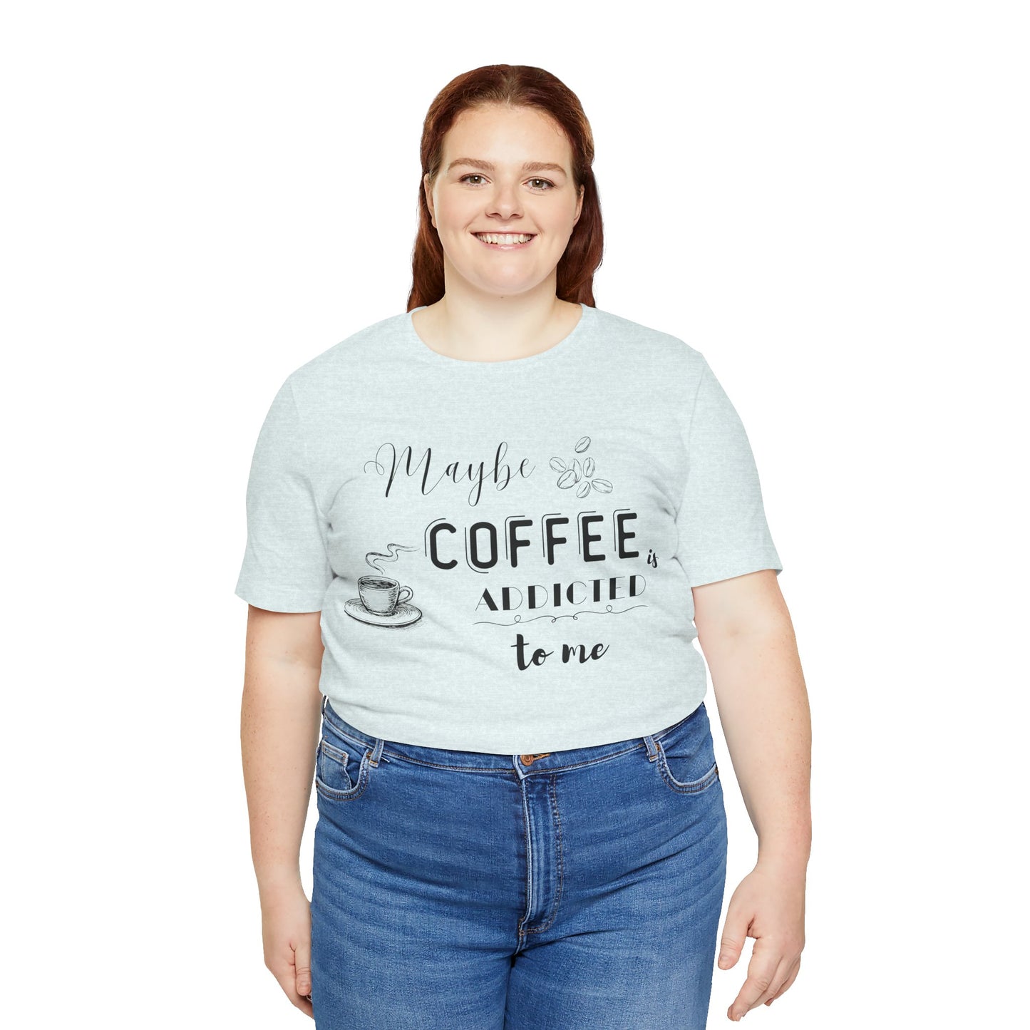 Funny Coffee Addiction T-Shirt — Monochrome Coffee Lover Tee