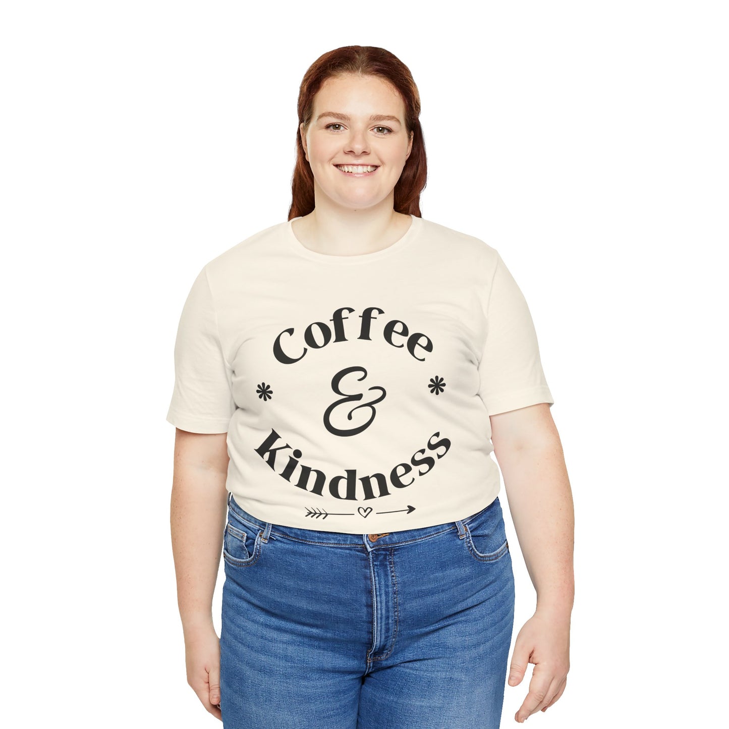 Coffee & Kindness T‑Shirt — Positive Quote Tee for Coffee Lovers