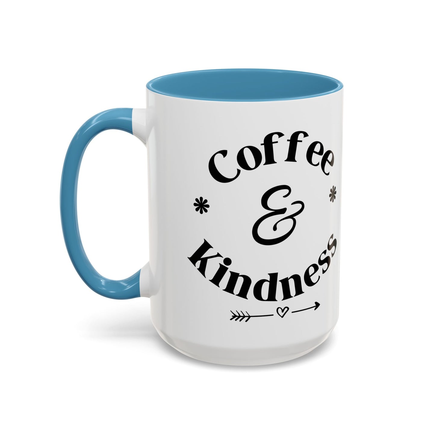 Pink Accent Coffee Mug — Funny Coffee Happiness Quote